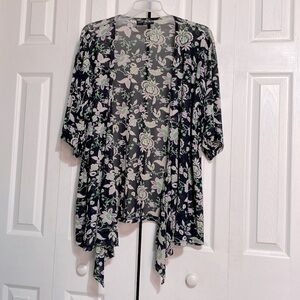 Lane Bryant sheer floral cardigan coverup size 14/16
